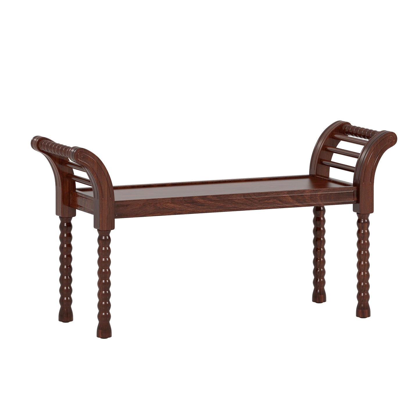 Warmsprings Mid-Century Walnut Retro Bench