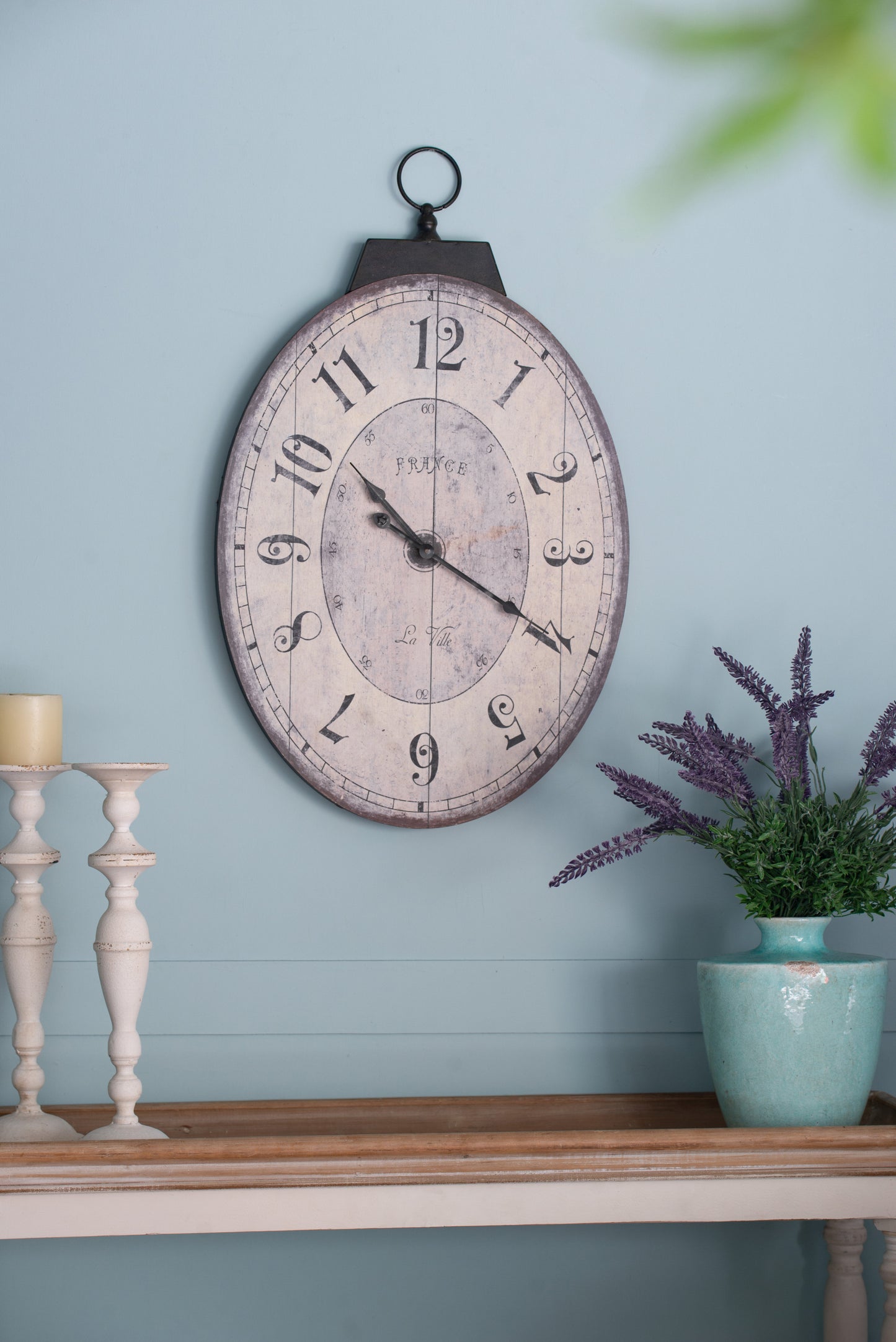Amity Traditional Oval Wall Clock
