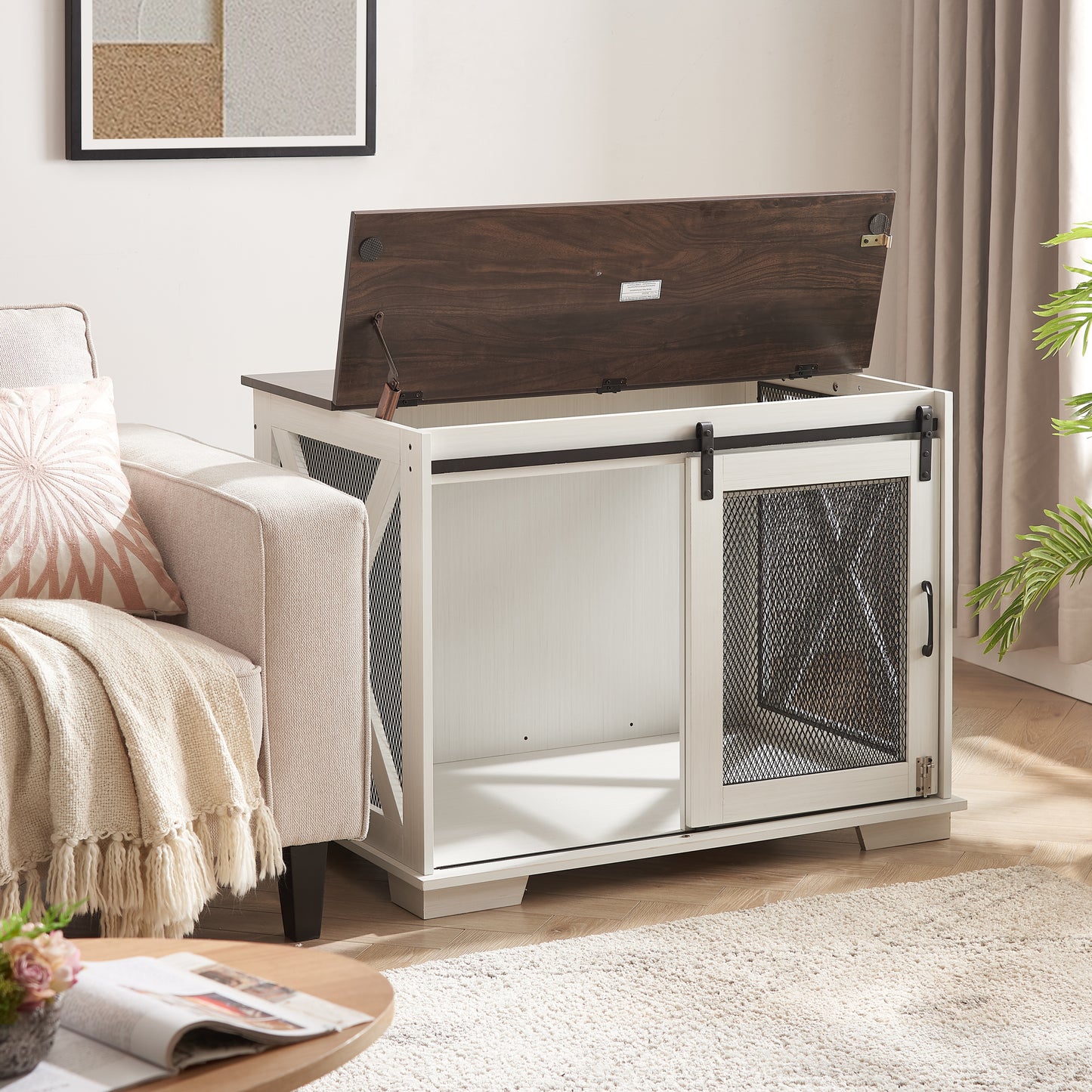 Healdsburg Craftsman Wooden Dog Crate Furniture