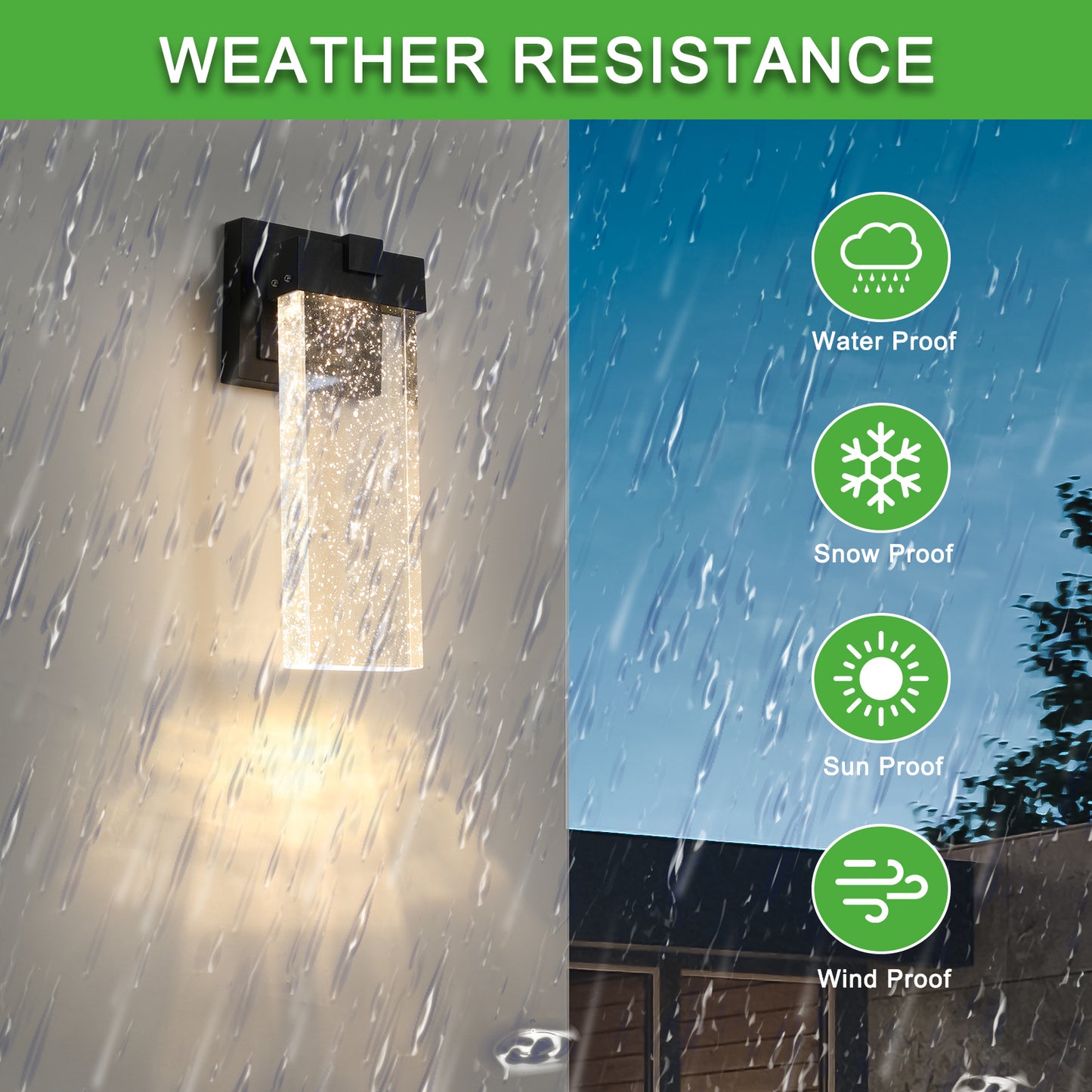 Centerville Modern Waterproof Crystal Wall Lamp