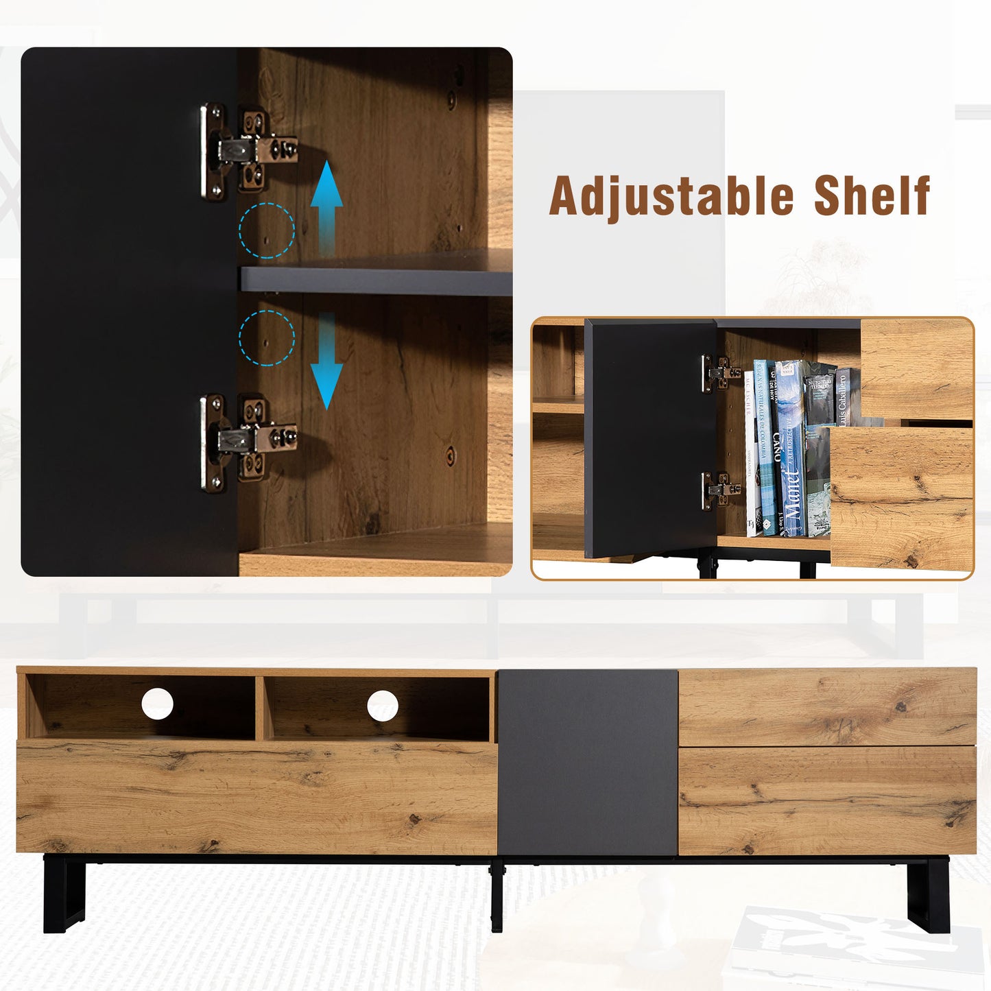 Healdsburg Modern TV Console Entertainment