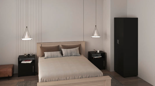 Sonoma Modern 3 Piece Bedroom Set with Armoire & Nightstands