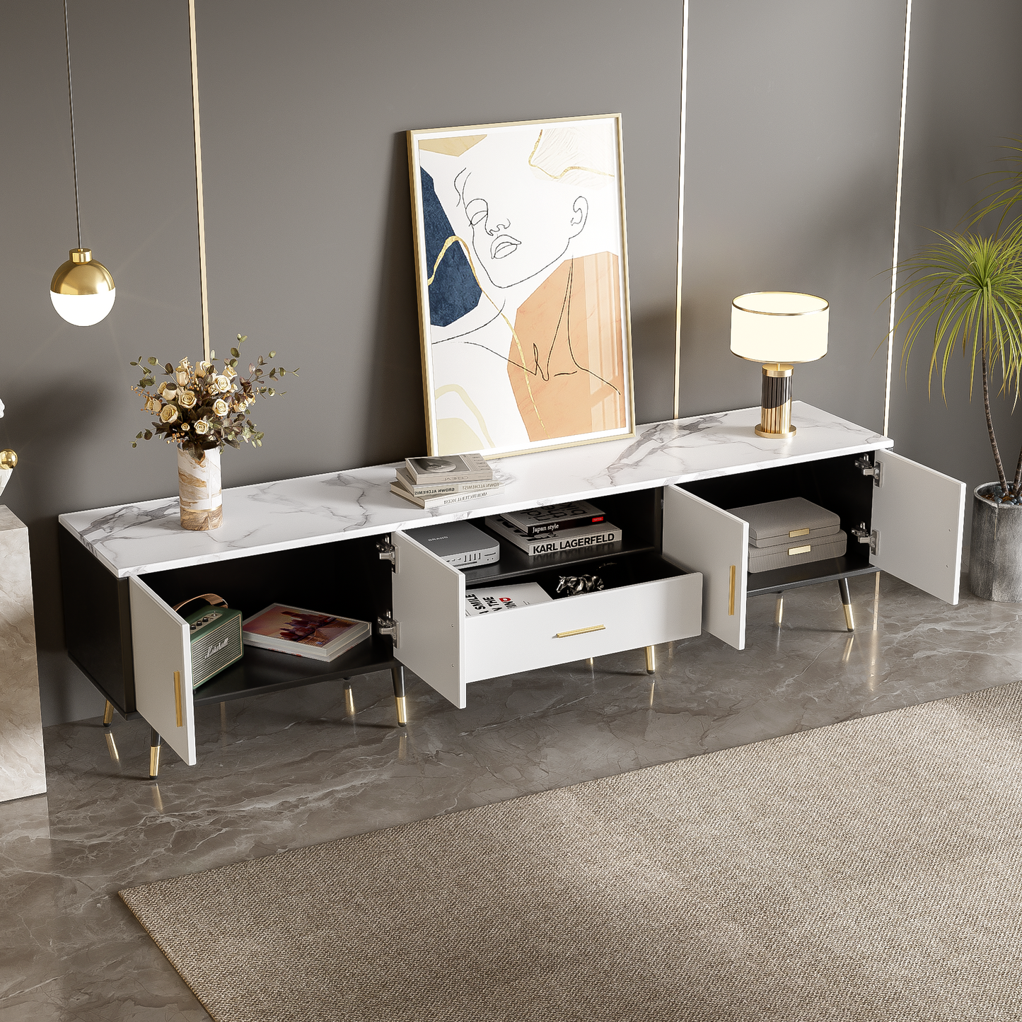 Sonoma Modern Velvet TV Stand