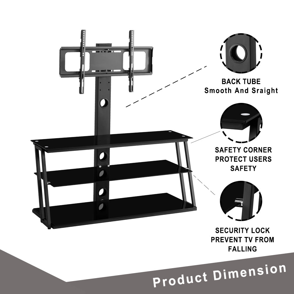 Oakridge Modern Multi-Function Adjustable Glass TV Stand