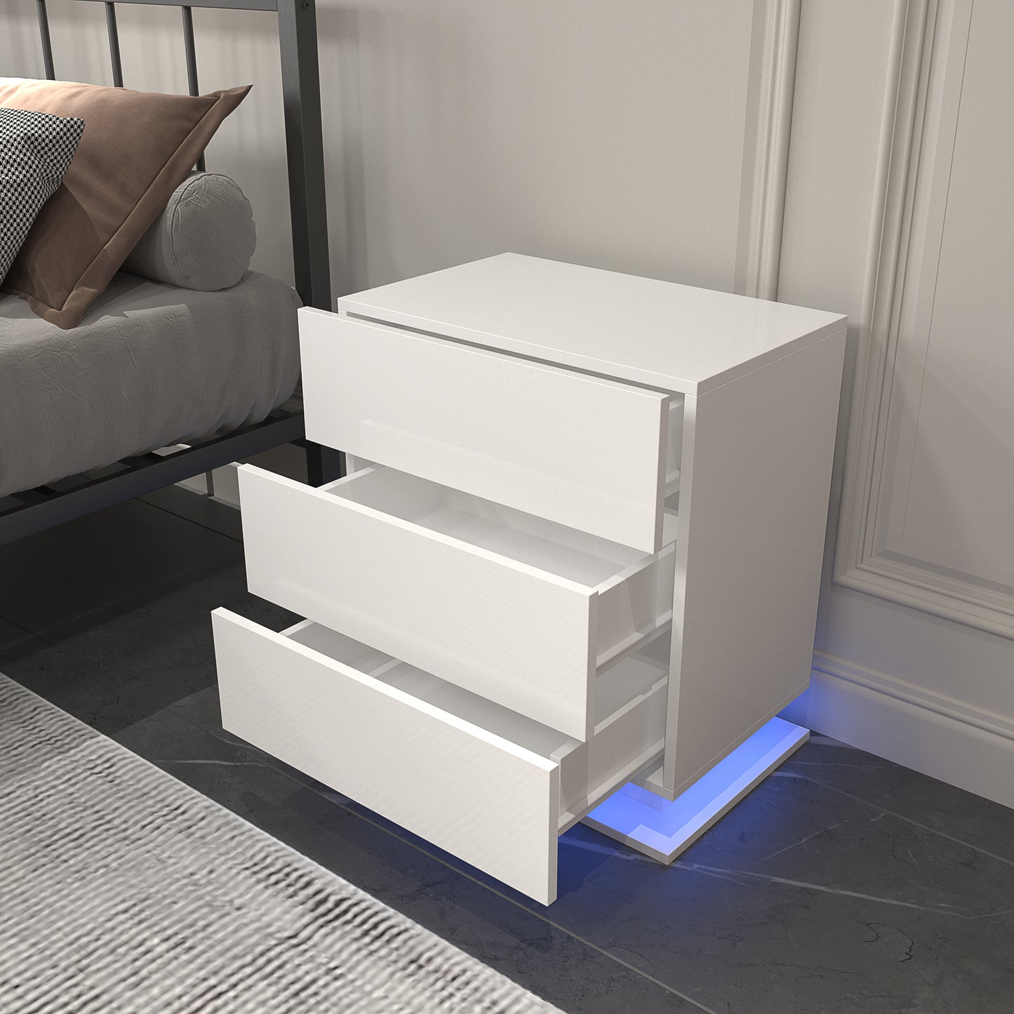 Healdsburg Modern LED Nightstand Side Table