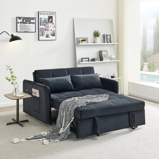 Irvington Modern  Velvet Pull-Out Sofa