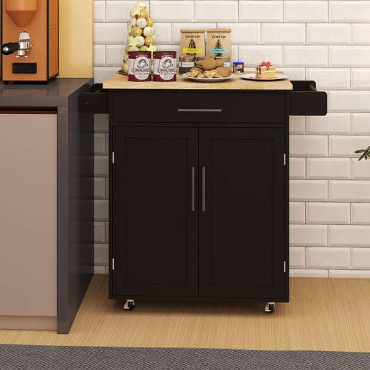 Somerset Traditional Kitchen Island Rolling Trolley Cart