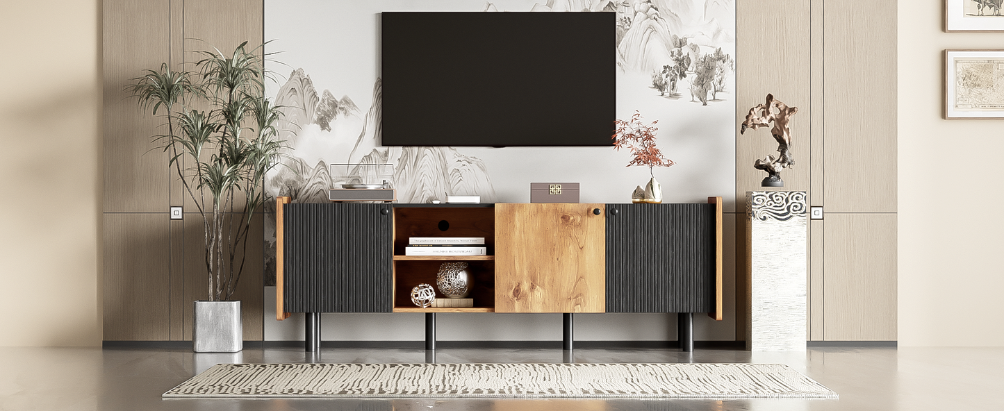 Mission Mid-Century TV Stand Console Table Entertainment
