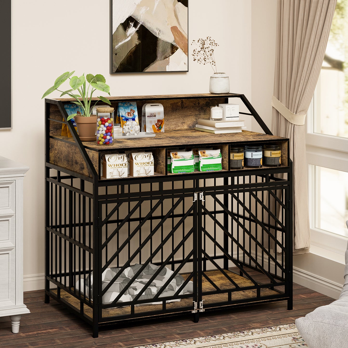 Lazzareschi Modern Wooden Dog Crate