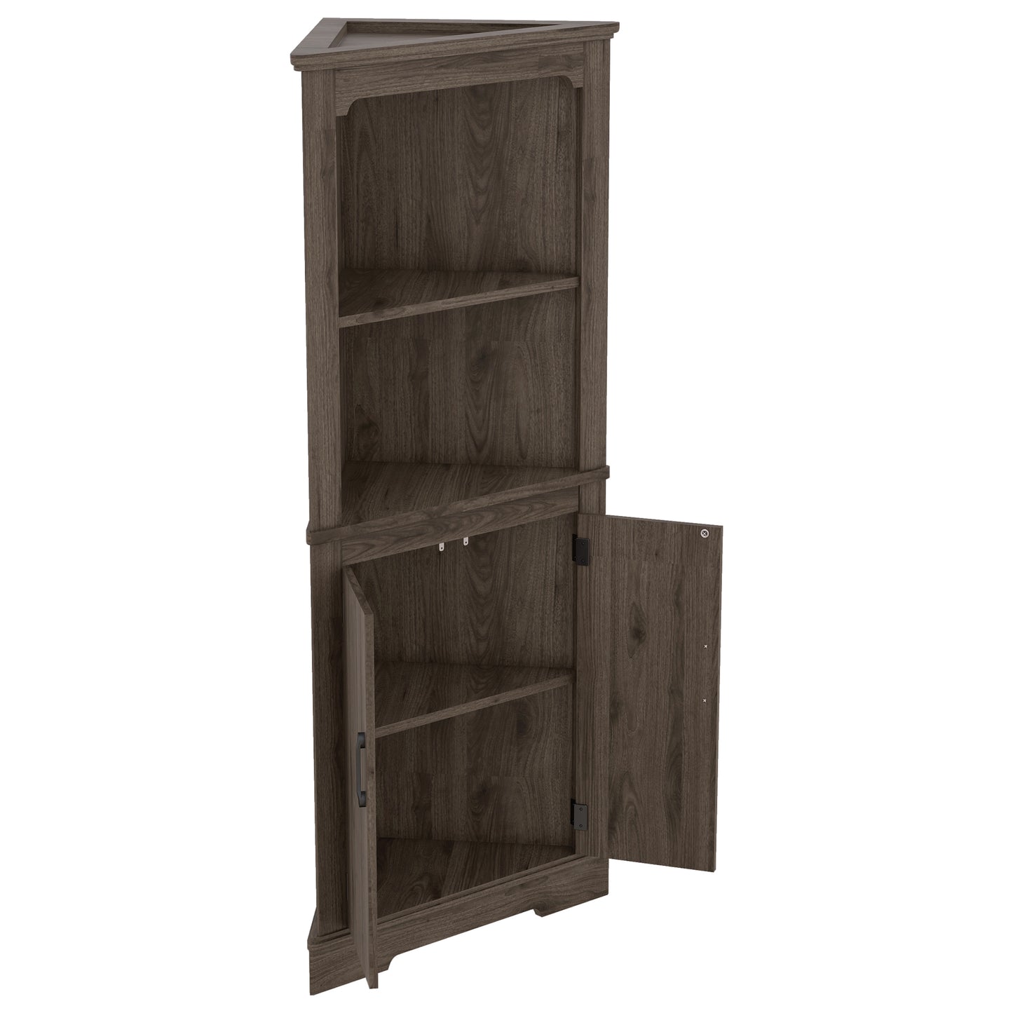 Warmsprings Craftsman Dark Walnut Corner Cabinet