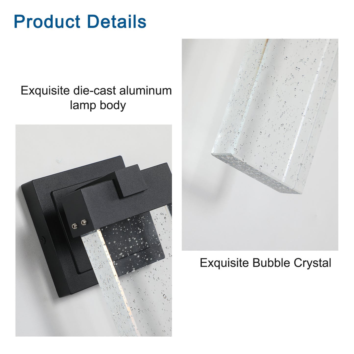 Centerville Modern Waterproof Crystal Wall Lamp