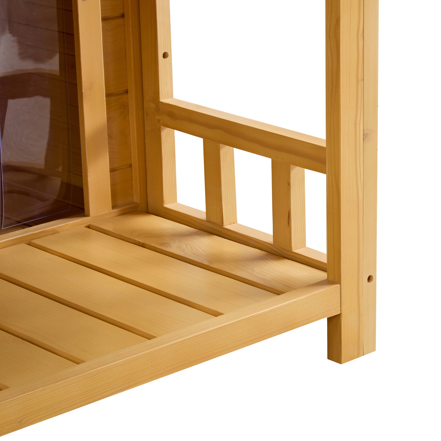 Irvington Craftsman Pinewood Elevated Dog Kennel