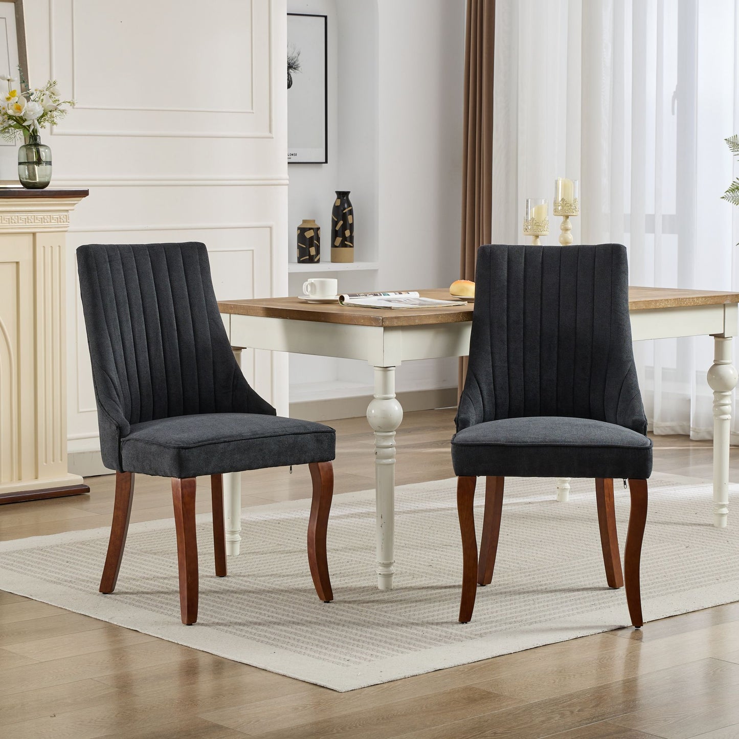 Jiron Modern Linen Dining Chair