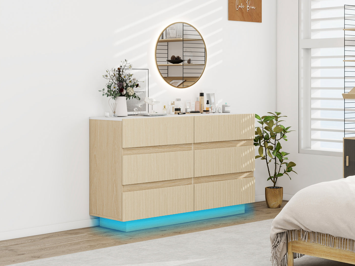 Eda Modern Velvet Chest of Drawers