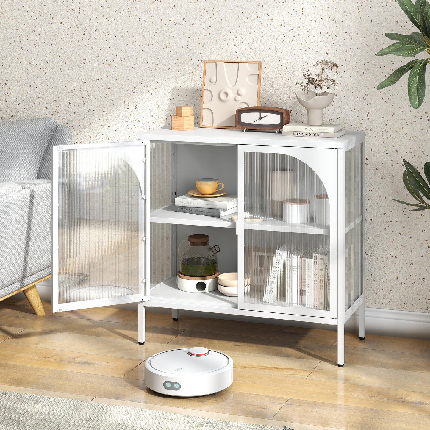 Sonoma Modern Accent Glass Storage Cabinet
