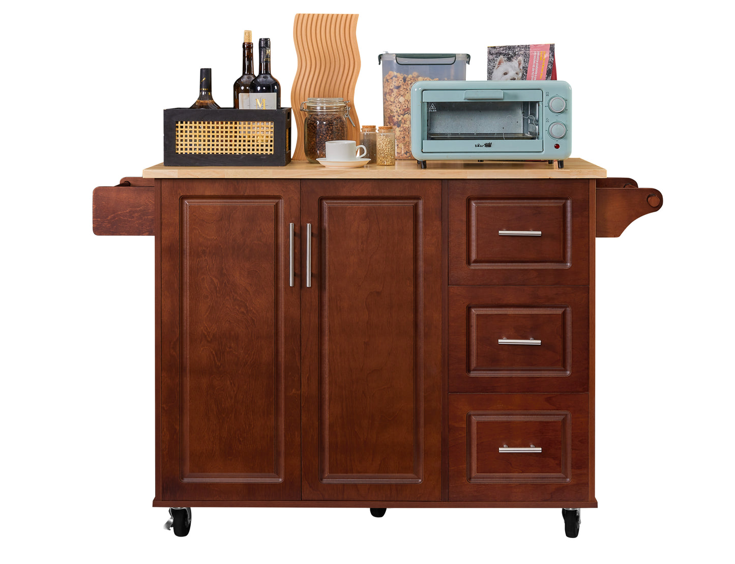 Calista Modern Mobile Kitchen Island Cart