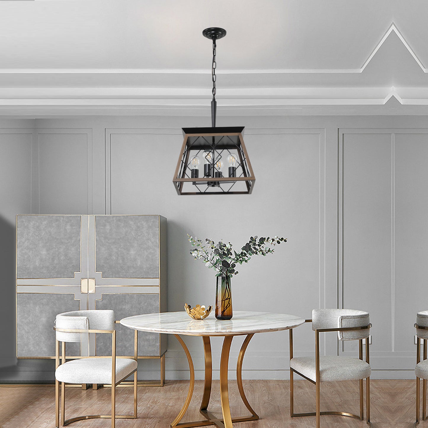 Silverleaf Industrial Farmhouse Chandelier