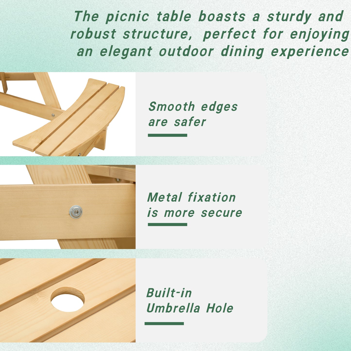 Centerville Contemporary Outdoor Picnic Table