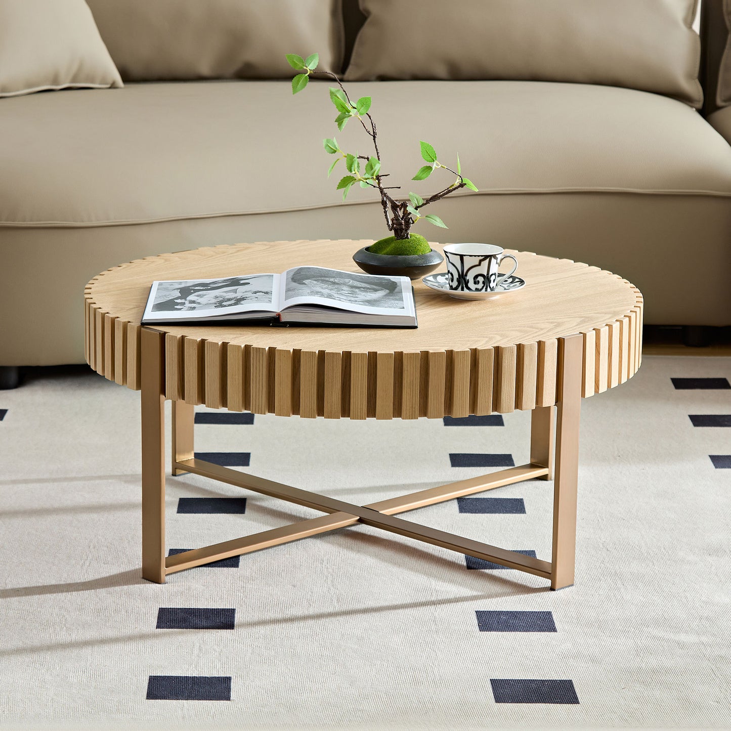 Sonoma Craftsman Handcraft Drum Coffee Table