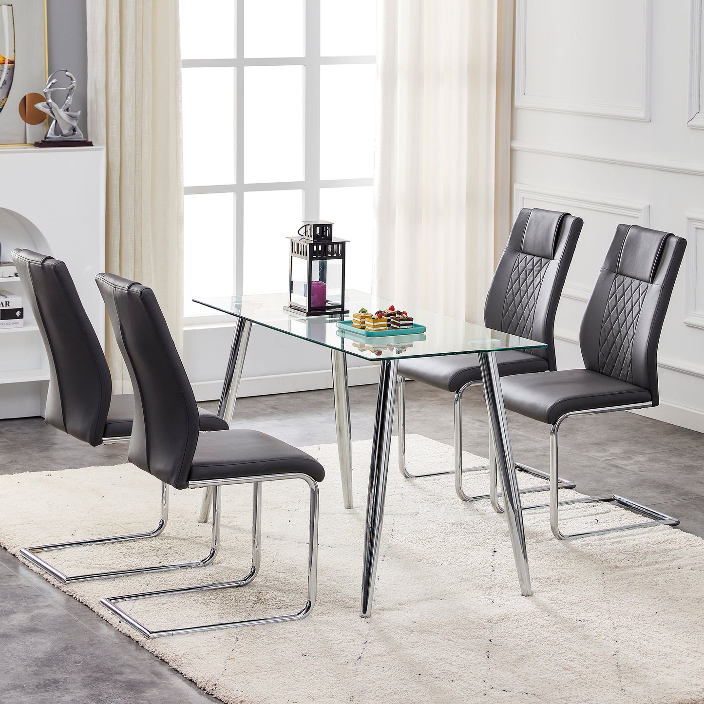 Healdsburg Modern Leather Dining Chairs