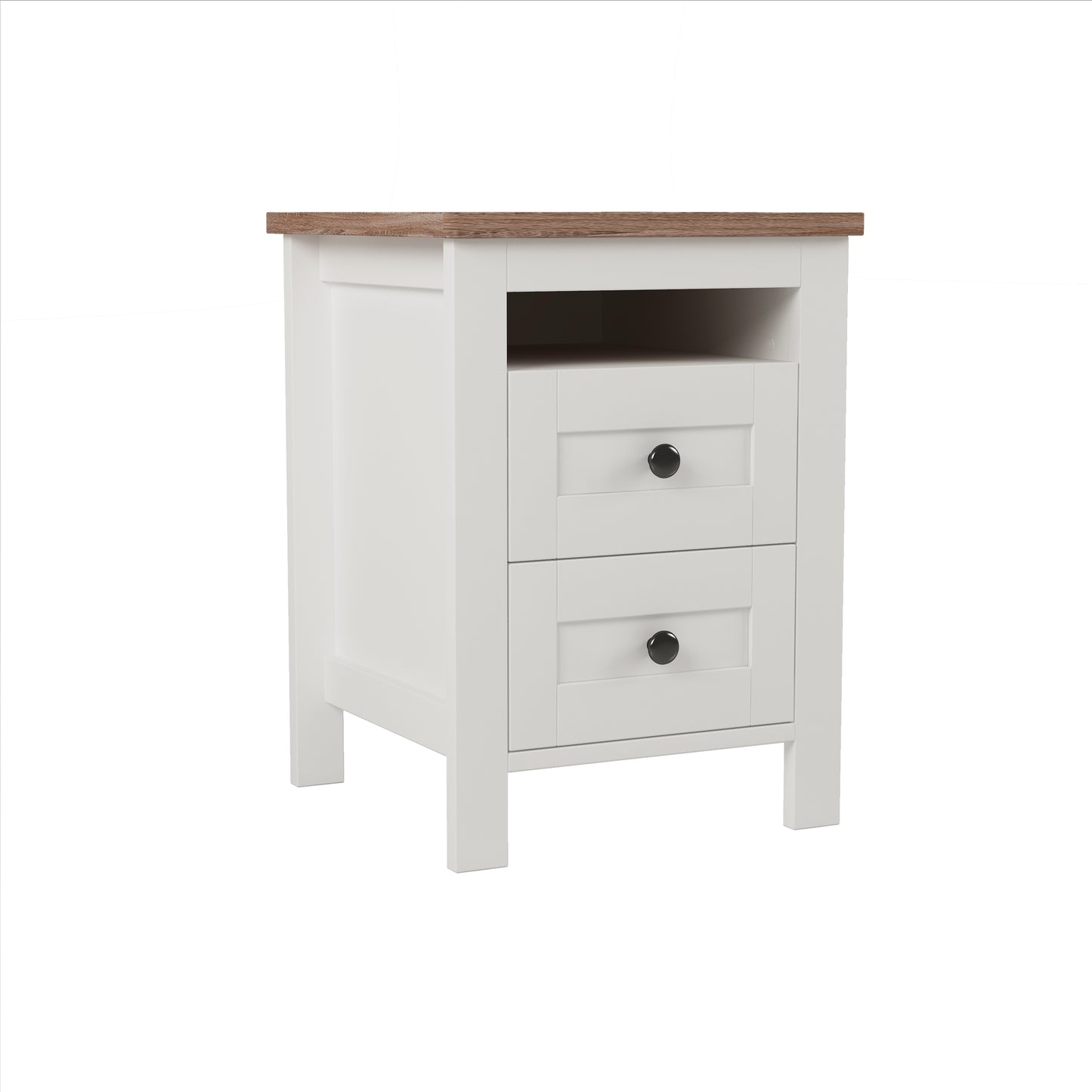Warmsprings Modern Farmhouse Wooden Nightstand