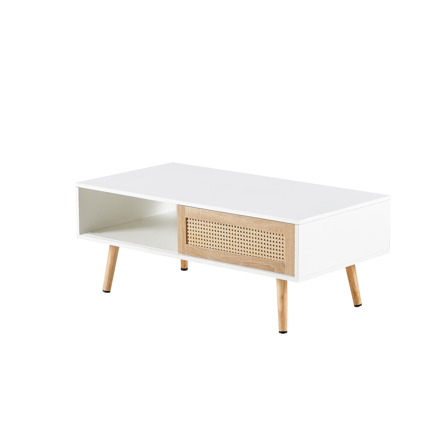 Oakridge Mid-Century Rattan Sliding Coffee Table