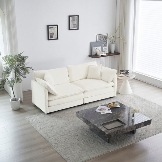 Elmcrest Modern Chenille Deep Sofa