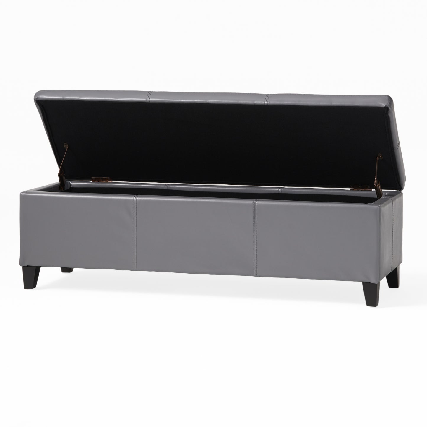 Calista Modern Velvet Storage Ottoman