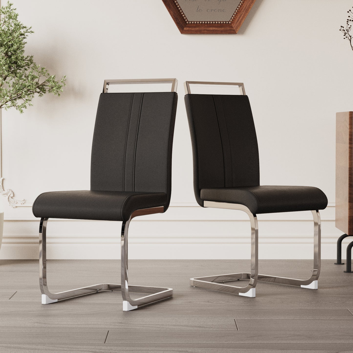 Lula Modern C-shaped PU Leather Chairs