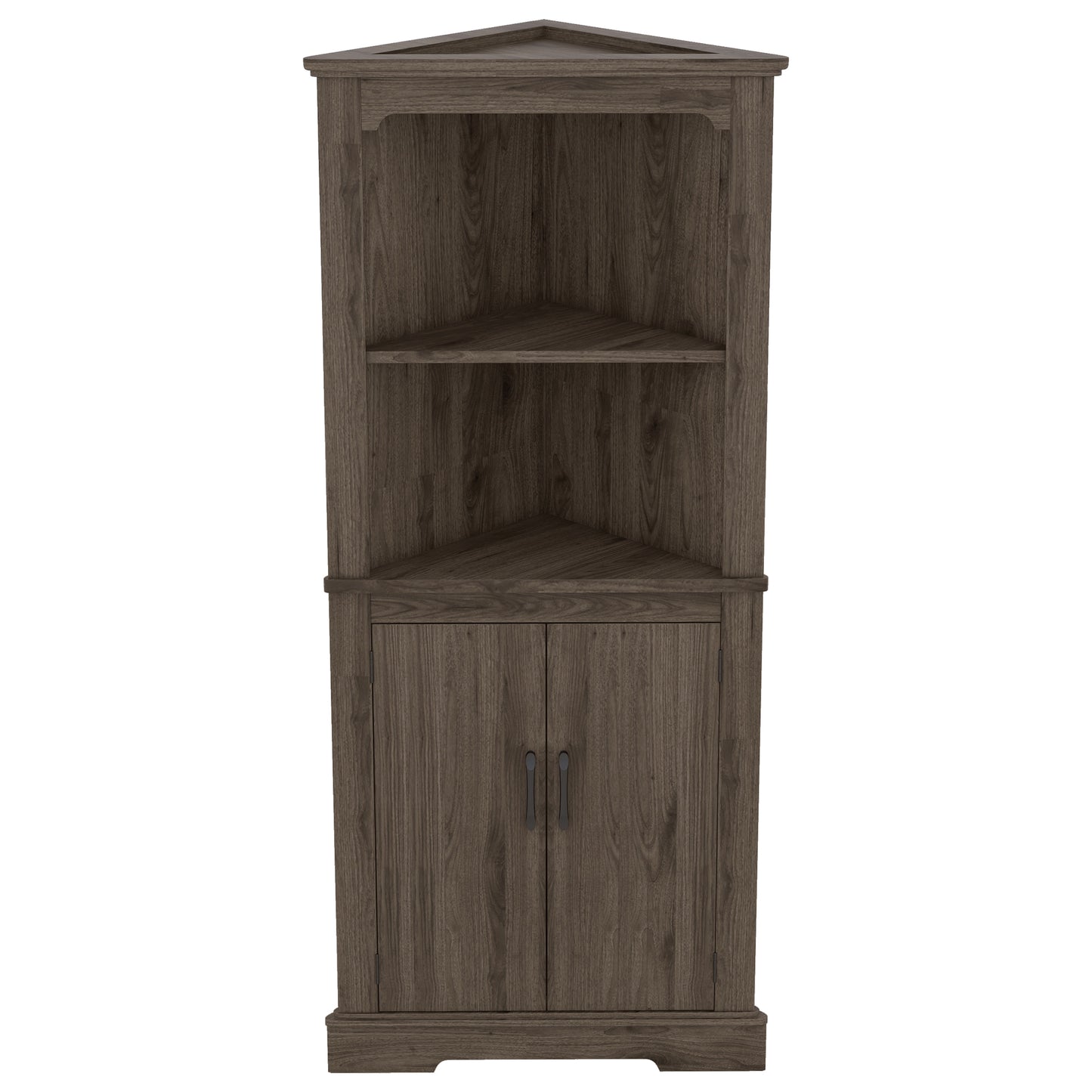 Warmsprings Craftsman Dark Walnut Corner Cabinet
