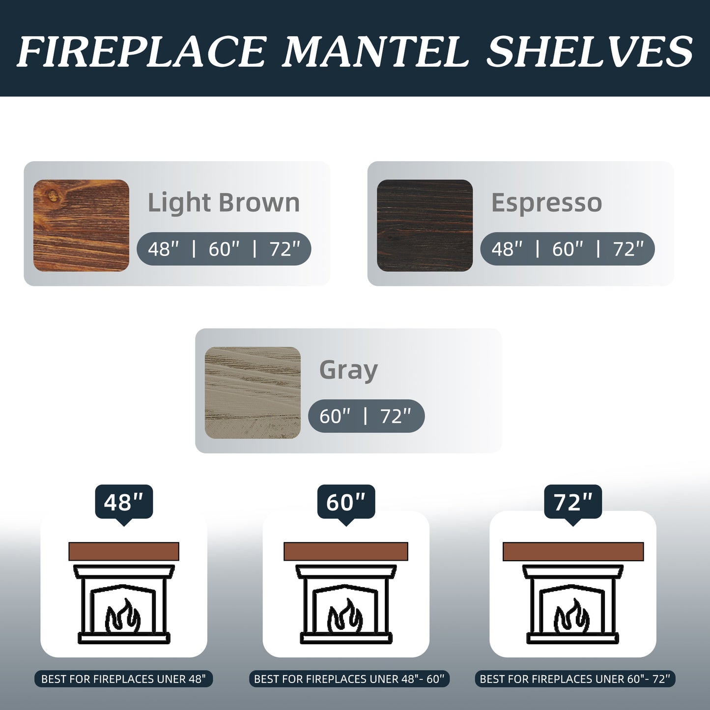 Oakridge Craftsman Wood Fireplace Mantel