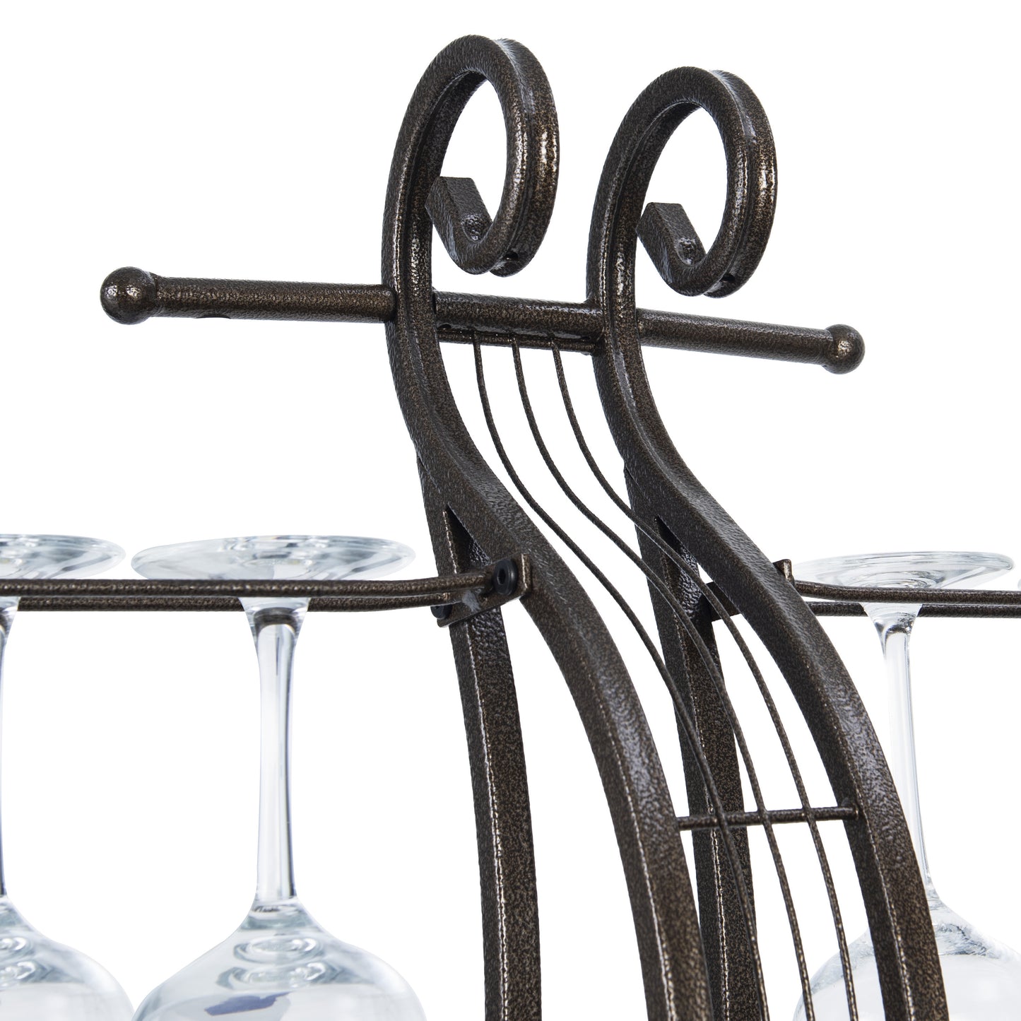 Mission Industrial Cello Shape Wine Bakers Rack