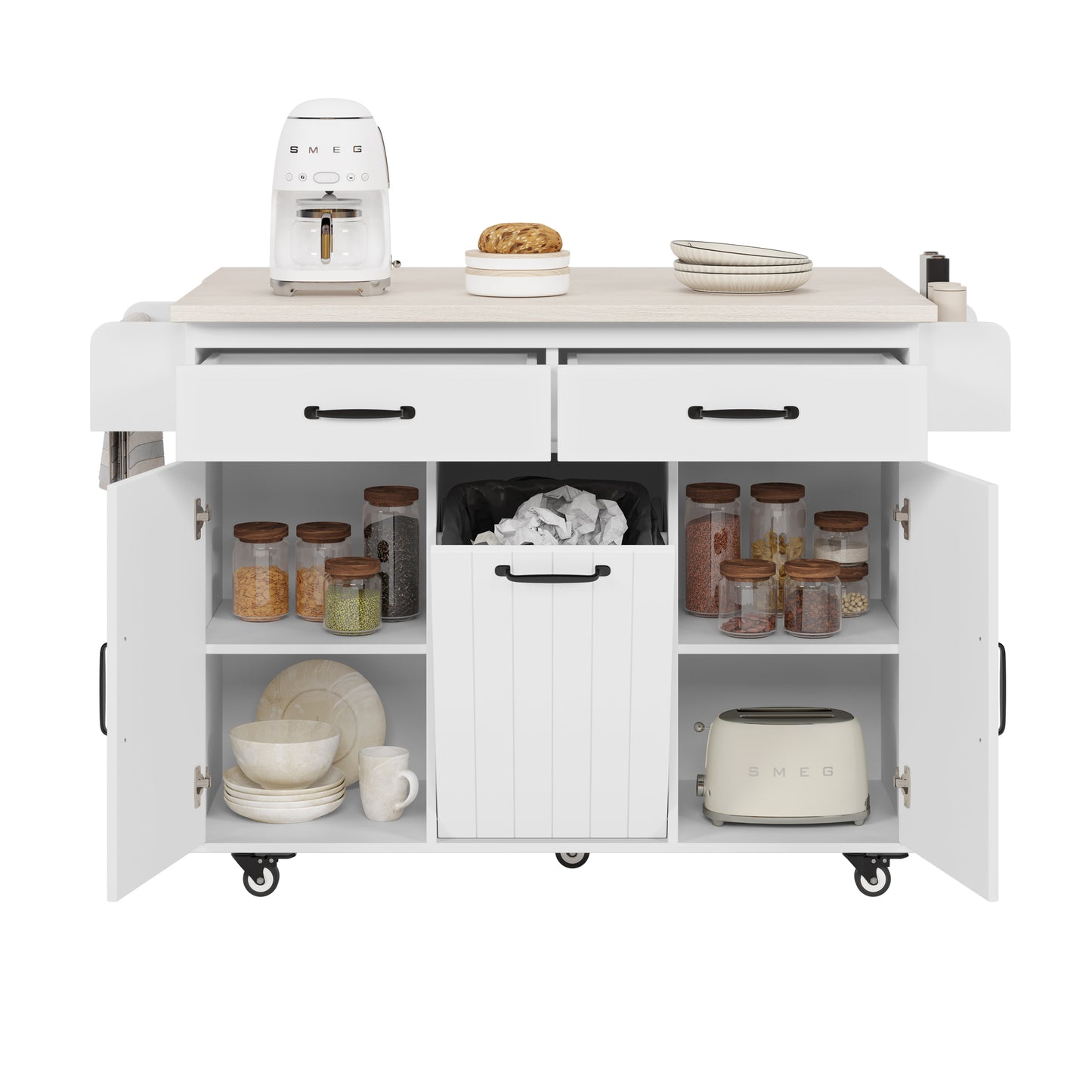 Calista Modern Kitchen Dining Storage Island