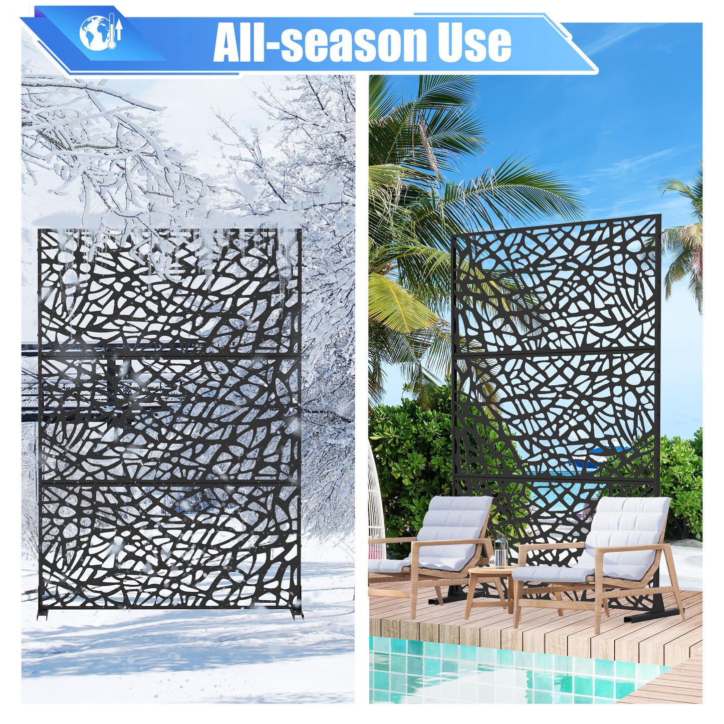Warmsprings Industrial Metal Privacy Screen Panels
