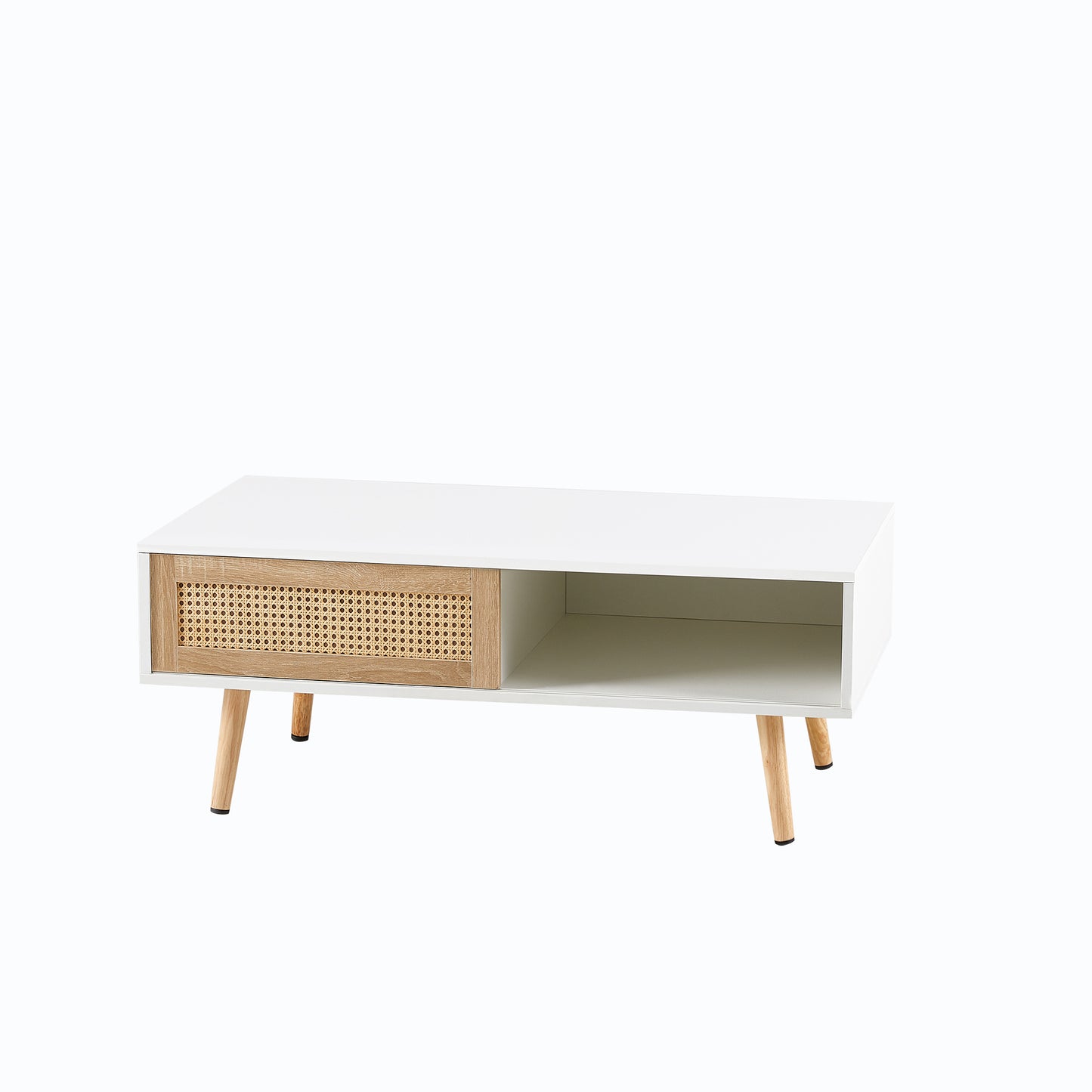 Oakridge Mid-Century Rattan Sliding Coffee Table
