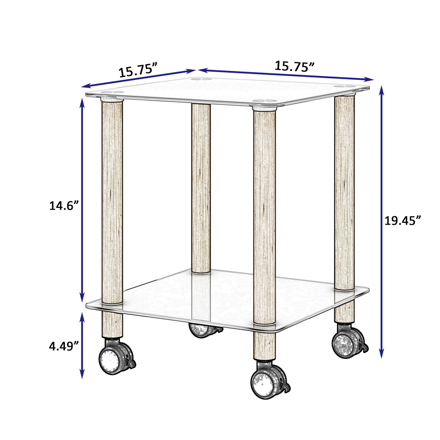 Jiron Modern Oak Side Table