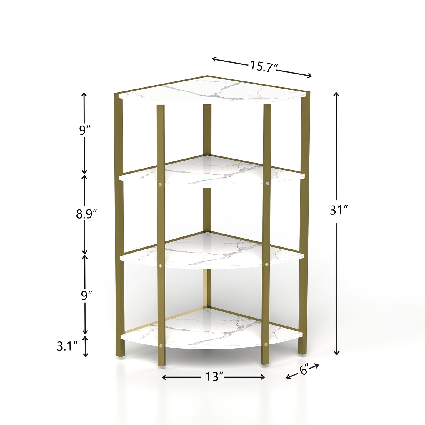 Lula Modern Corner Shelf Stand