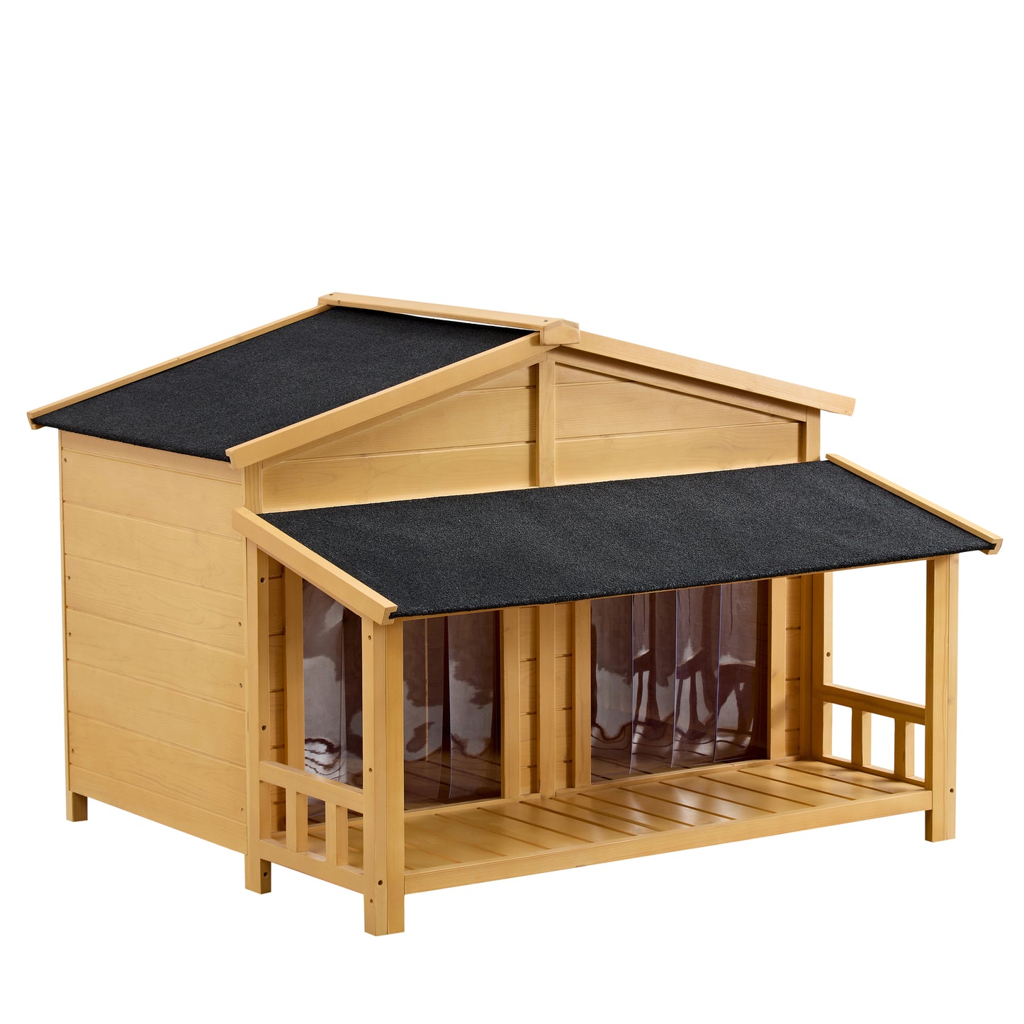 Irvington Craftsman Pinewood Elevated Dog Kennel