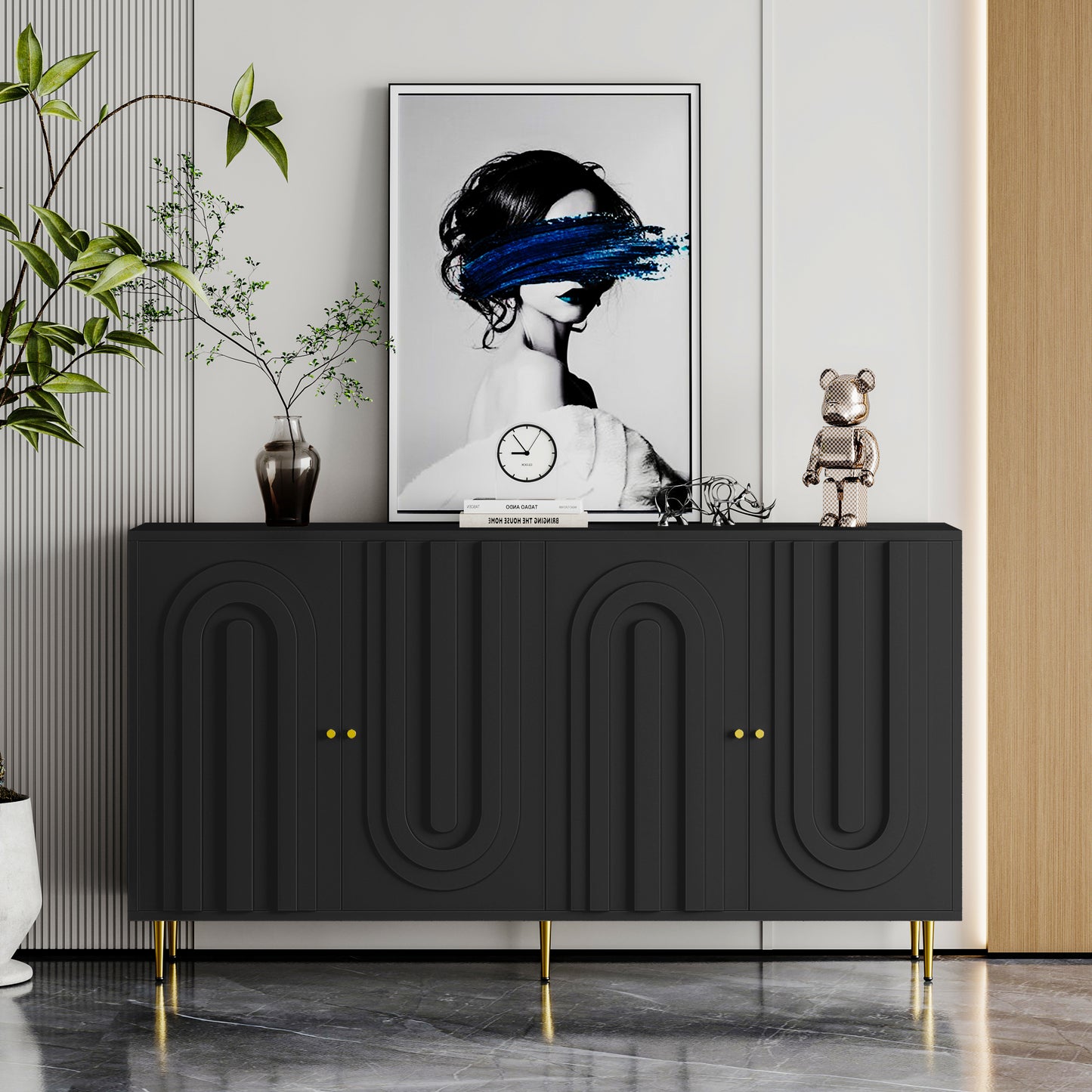 Calista Modern Lacquer Buffet Cabinet