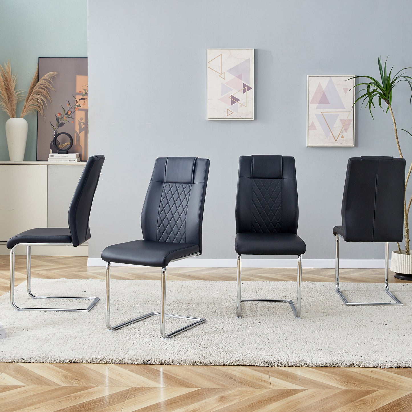 Healdsburg Modern Leather Dining Chairs