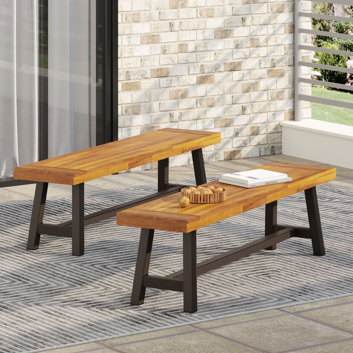 Mission Modern Outdoor Bench