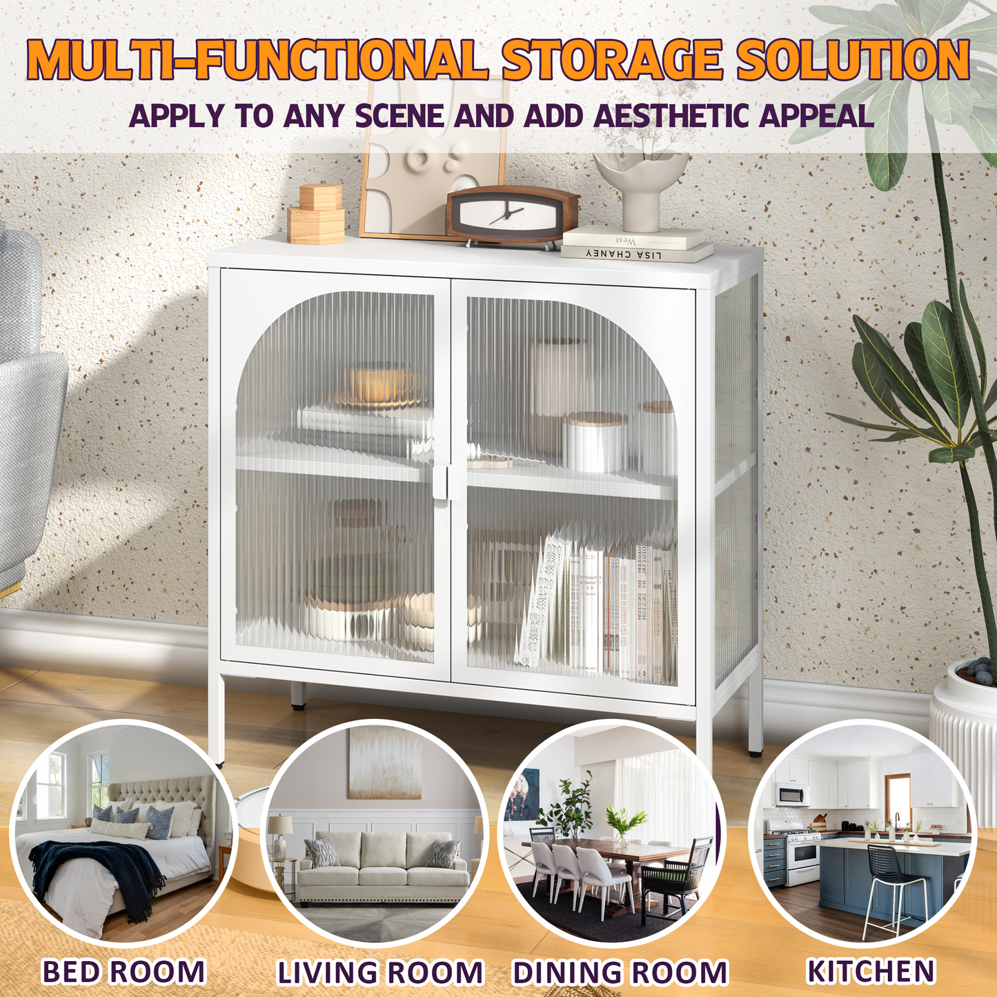 Sonoma Modern Accent Glass Storage Cabinet