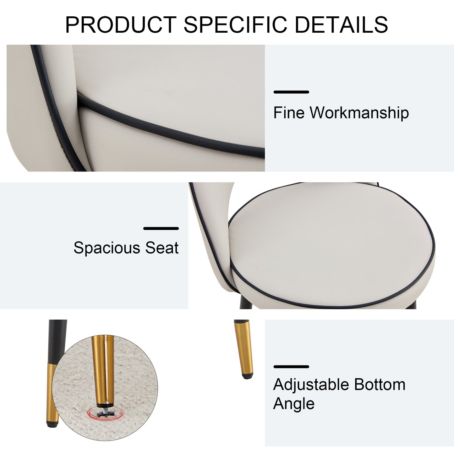 Eda Modern Rotating PU Dining Stool