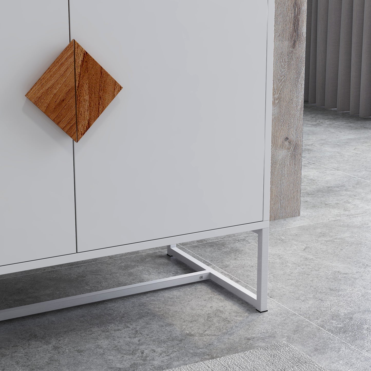 Centerville Mid-Century Solid Wood Square Shape Sideboard