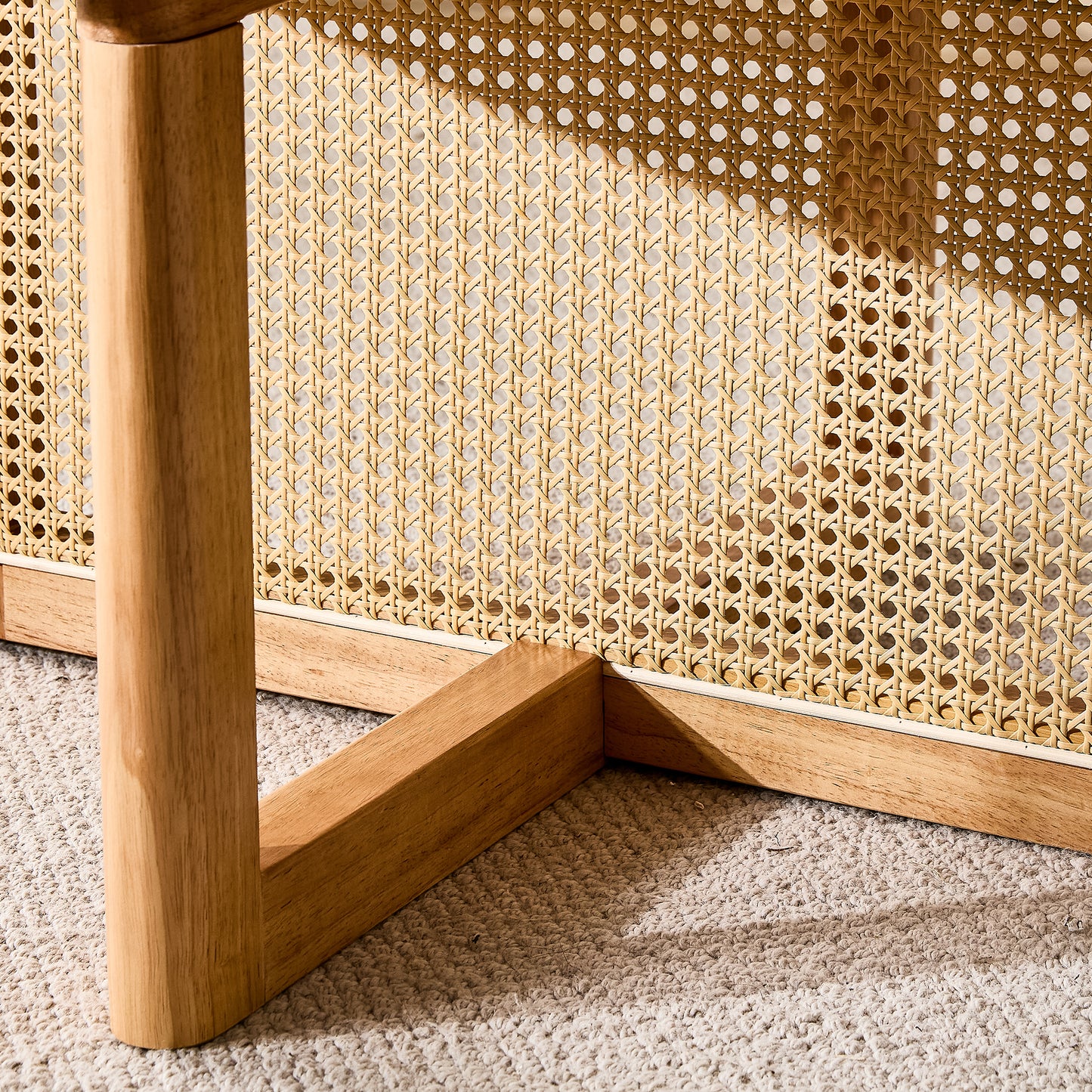 Calista Mid-Century Natural Faux Coffee Table