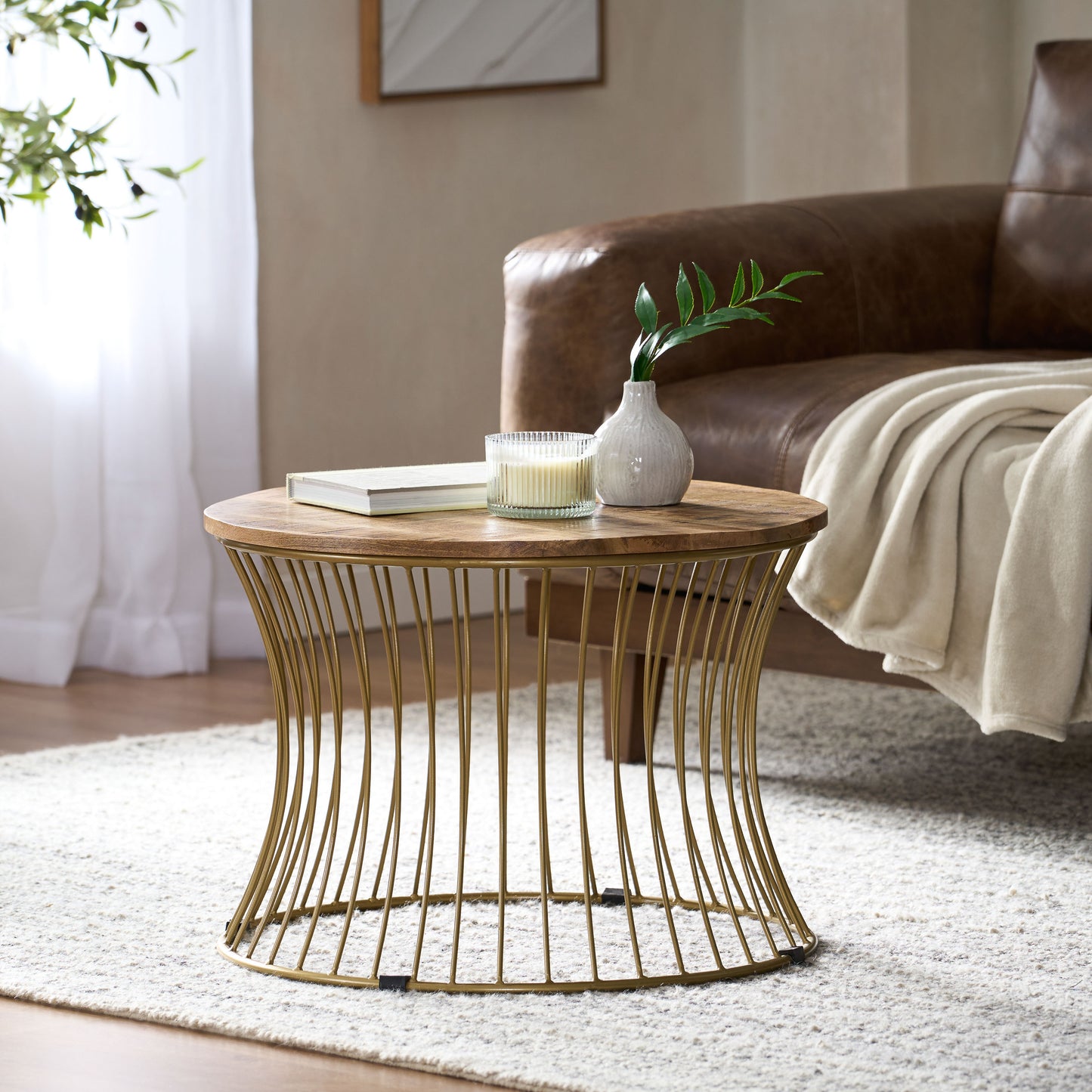 Somerset Industrial Wood and Iron Coffee Table