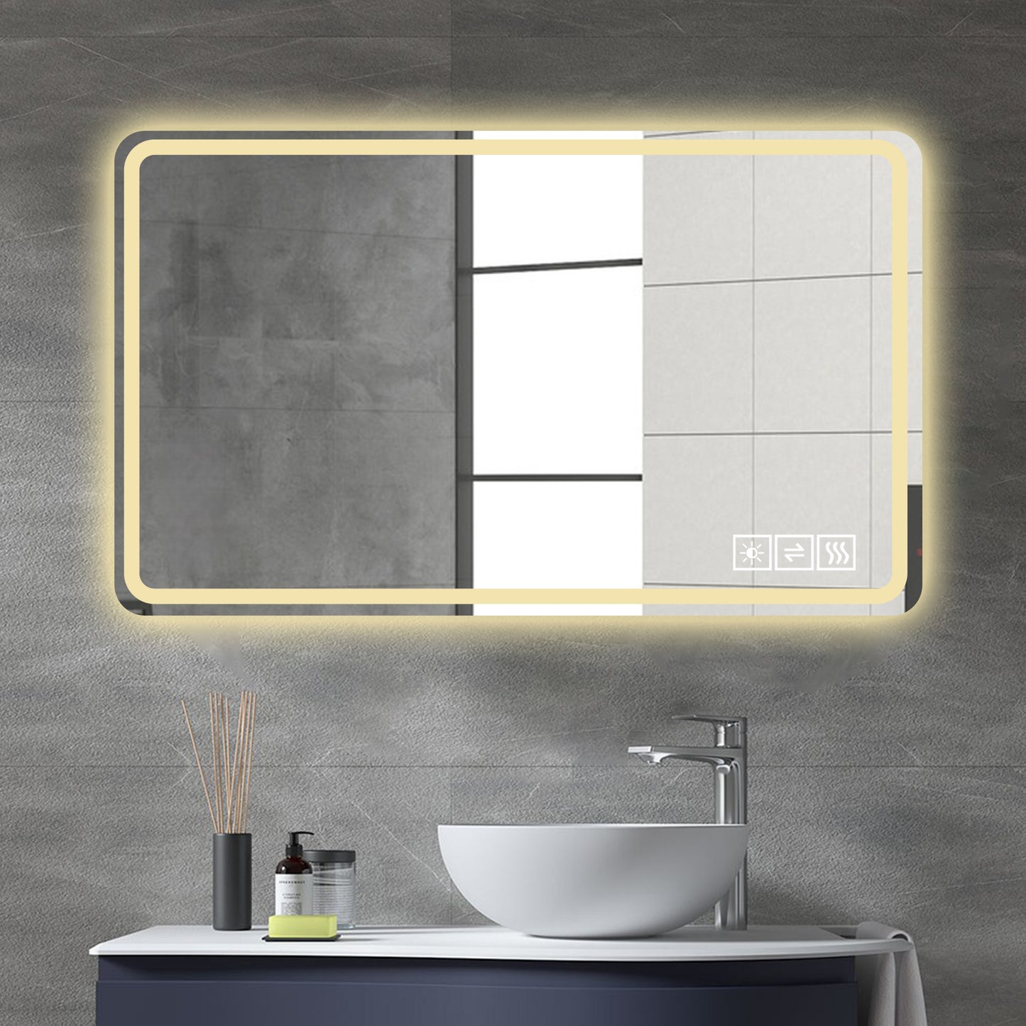 Jiron Modern LED Frameless Vanity Mirror