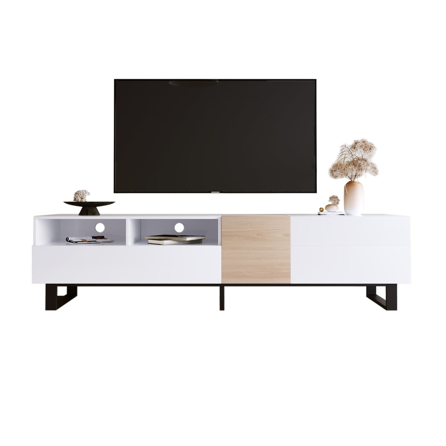 Marites Modern Drop Down Media Entertainment Table