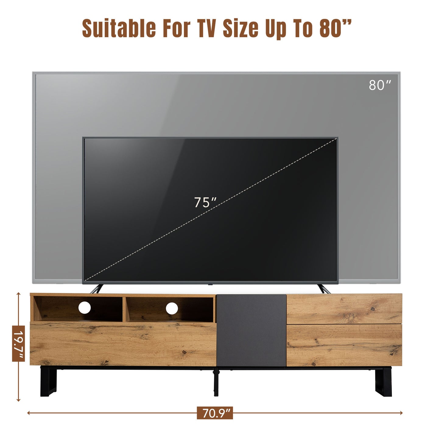 Healdsburg Modern TV Console Entertainment