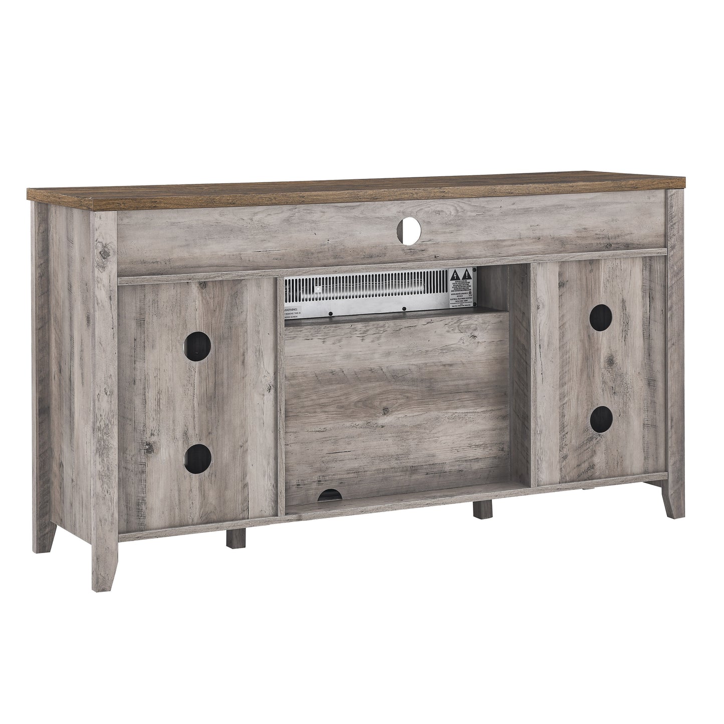 Elmcrest Modern Wash Fireplace Stand